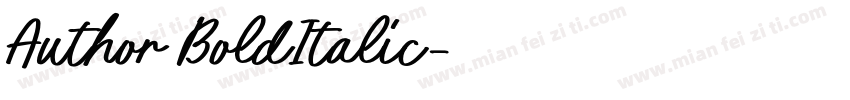 Author BoldItalic字体转换